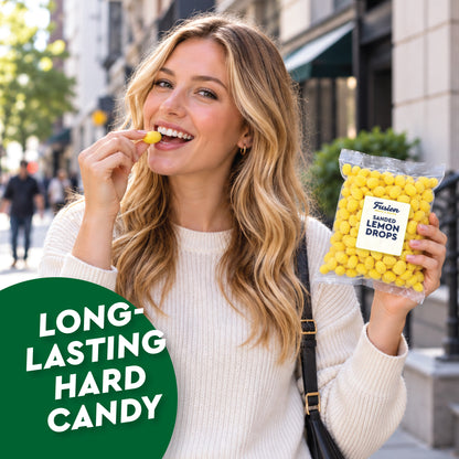 Sanded Lemon Drops Old Fashioned Hard Candy, 2 Pound Bag, Lemon Candy | With A Bright Sweet & Tart Lemon Citrus Flavor And Classic Sugar-Sanded Finish
