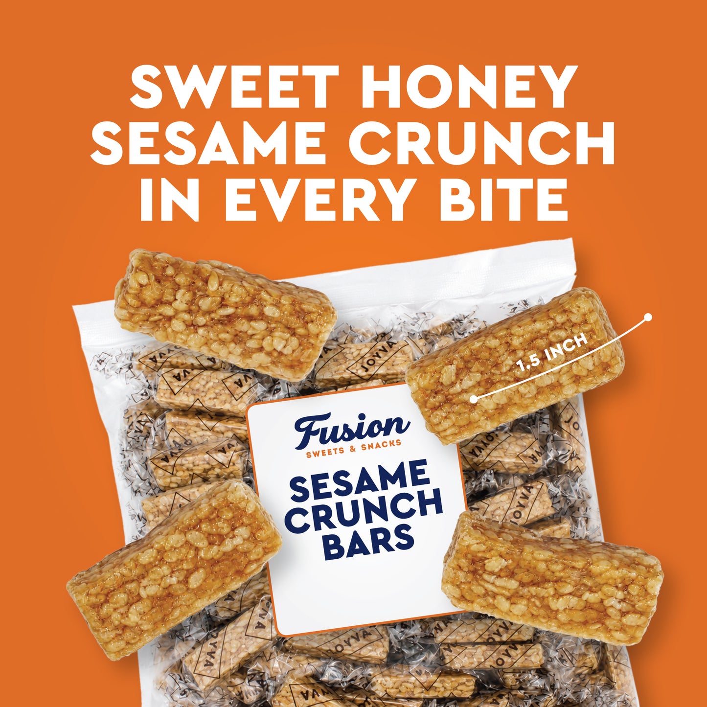 Sesame Seed Crunch Candy Bars with Honey – 2 Pound Bag Individually Wrapped | Roasted Sesame Snacks, Sweet Old Fashioned Greek Style Treats & Classic Nut Candy