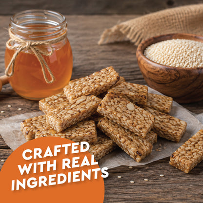 Sesame Seed Crunch Candy Bars with Honey – 2 Pound Bag Individually Wrapped | Roasted Sesame Snacks, Sweet Old Fashioned Greek Style Treats & Classic Nut Candy