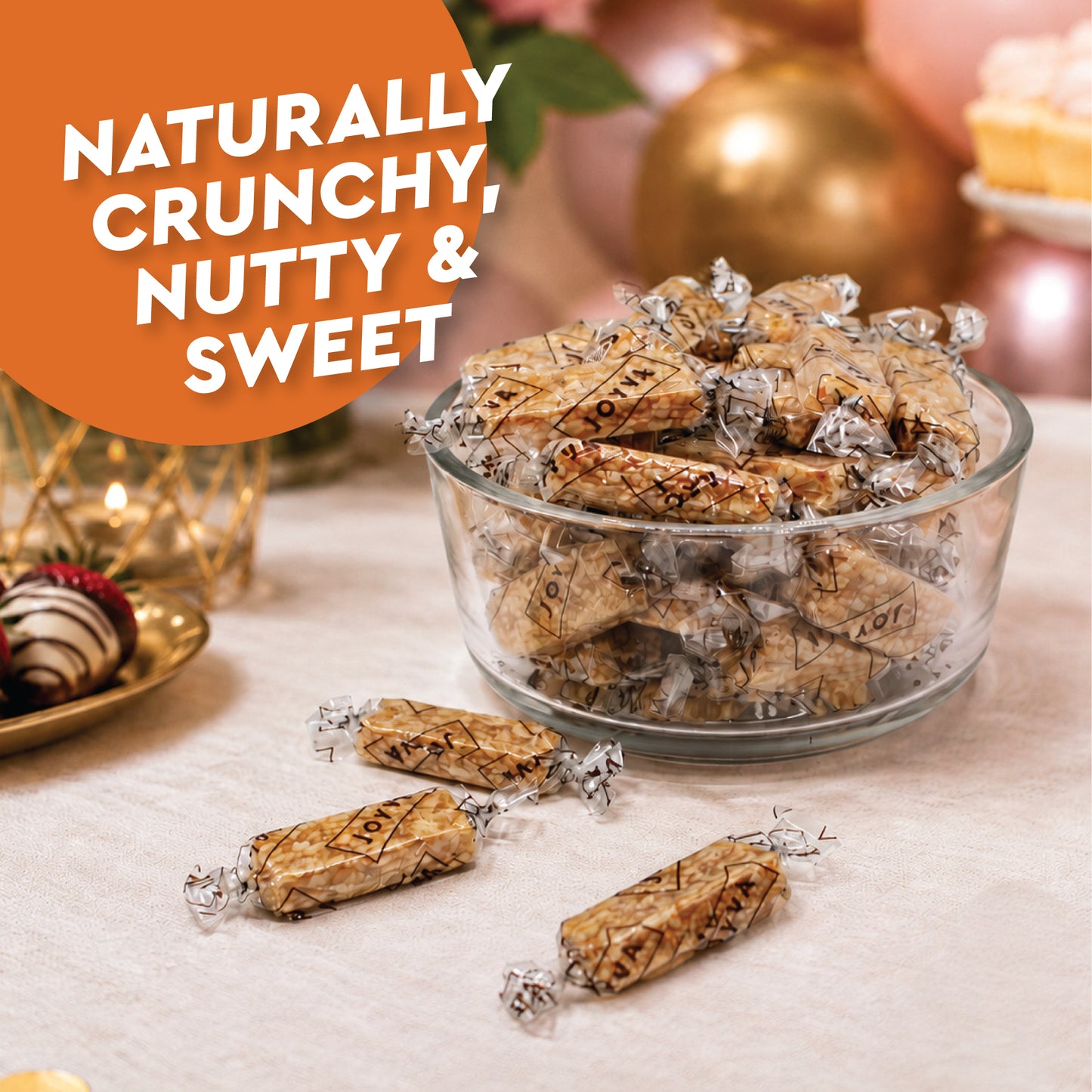 Sesame Seed Crunch Candy Bars with Honey – 2 Pound Bag Individually Wrapped | Roasted Sesame Snacks, Sweet Old Fashioned Greek Style Treats & Classic Nut Candy