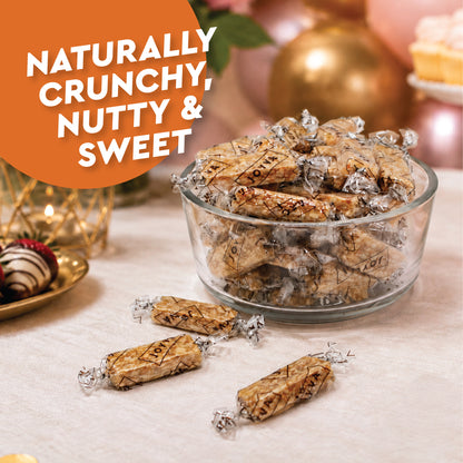 Sesame Seed Crunch Candy Bars with Honey – 2 Pound Bag Individually Wrapped | Roasted Sesame Snacks, Sweet Old Fashioned Greek Style Treats & Classic Nut Candy
