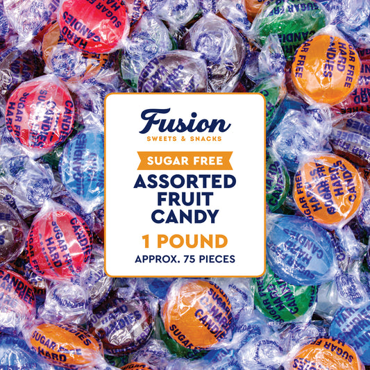 Arcor Sugar Free Assorted Fruit Flavor Hard Candy – 1 lb Bulk Bag (Approx 75 Count) - Cherry, Lime, Orange, Blackberry, Raspberry Individually Wrapped, Keto & Diabetic Friendly Low‑Calorie Sugar Free Hard Candy