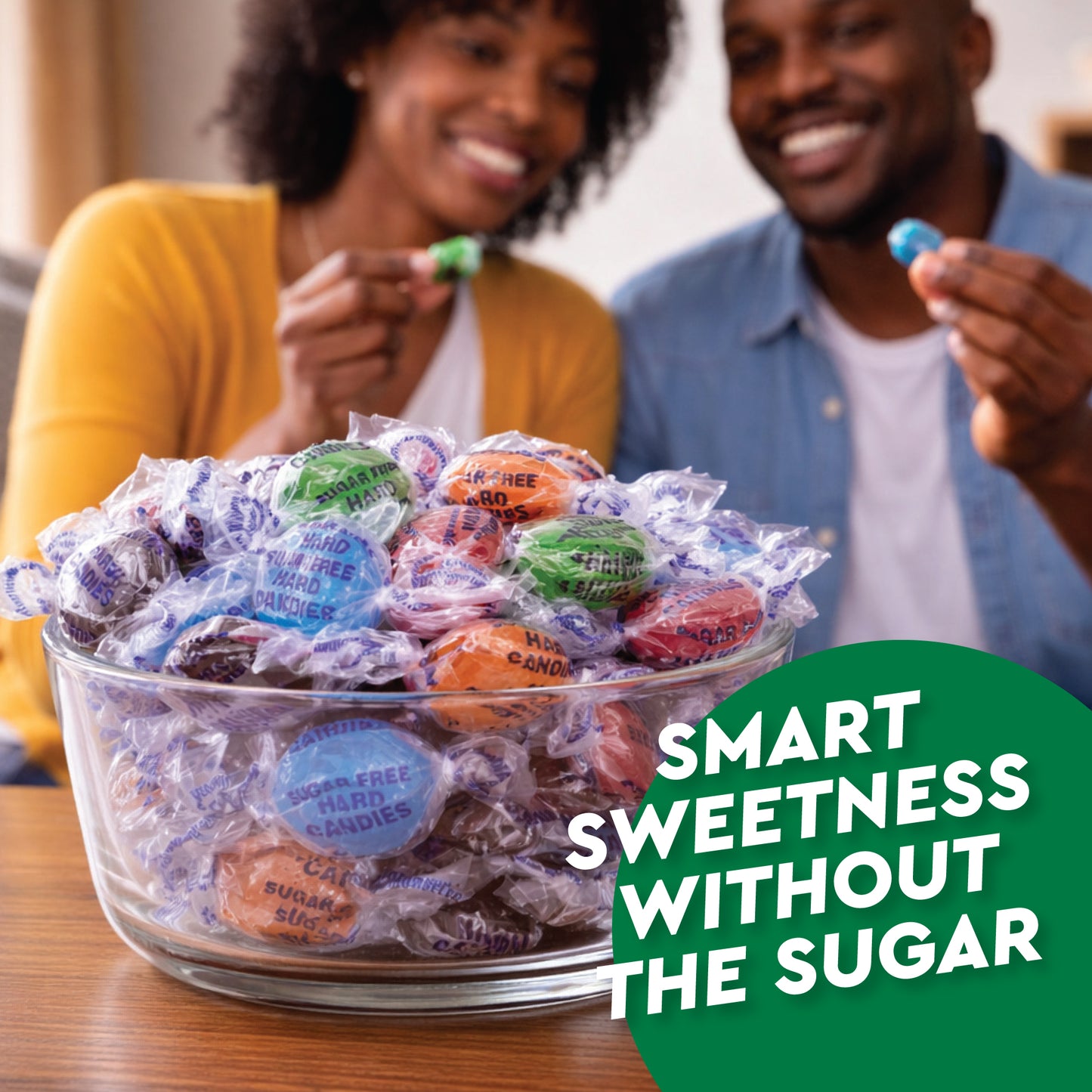 Sugar Free Assorted Fruit Flavor Hard Candy – 2  lb Bulk Bag (Approx 150 Count) - Cherry, Lime, Orange, Blackberry, Raspberry Individually Wrapped, Keto & Diabetic Friendly Low‑Calorie Sugar Free Hard Candy