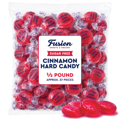 Arcor Sugar Free Cinnamon Hard Candy, 8 Ounce Bag, Individually Wrapped | Approx. 40 pieces, Delicious Keto Friendly Premium Treats, Sugarfree Cinnamon Candy, Fat Free