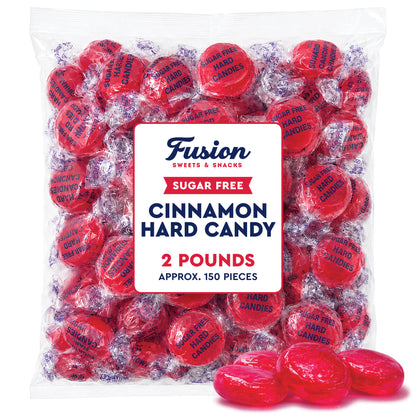 Sugar Free Cinnamon Hard Candy Arcor- 2lb Bulk Bag (Approx. 150 pieces), Individually Wrapped | Premium Sugar Free Cinnamon Candy | Delicious Cinnamon Candy Sugar Free Treats