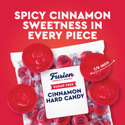 Arcor Sugar Free Cinnamon Hard Candy, 8 Ounce Bag, Individually Wrapped | Approx. 40 pieces, Delicious Keto Friendly Premium Treats, Sugarfree Cinnamon Candy, Fat Free