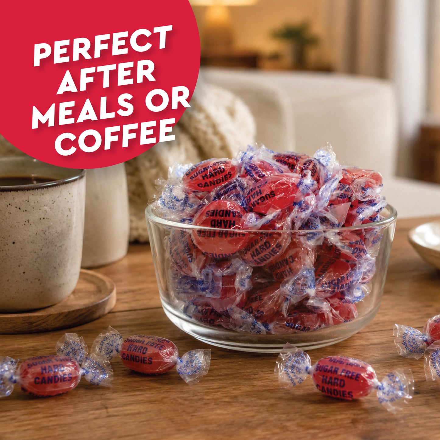 Arcor Sugar Free Cinnamon Hard Candy, 8 Ounce Bag, Individually Wrapped | Approx. 40 pieces, Delicious Keto Friendly Premium Treats, Sugarfree Cinnamon Candy, Fat Free