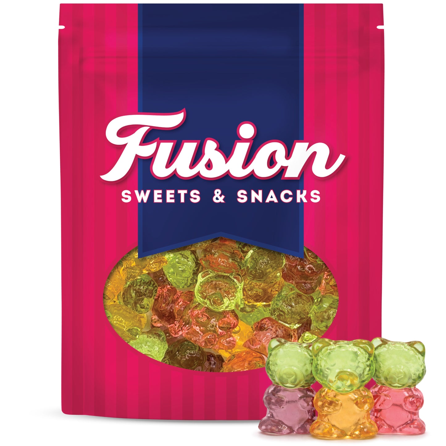 Sugar Free Gummy Bears 1 Pound Bulk Bag, 3D Chewy Candy, Assorted Fruit Flavors, Sugar Free Gummies, Low Carb Keto Friendly, Diabetic Candy