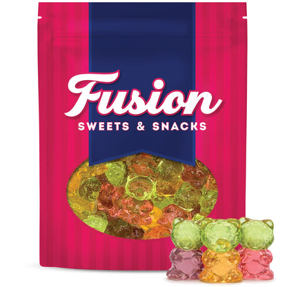 Sugar Free Gummy Bears 1 Pound Bulk Bag, 3D Chewy Candy, Assorted Fruit Flavors, Sugar Free Gummies, Low Carb Keto Friendly, Diabetic Candy