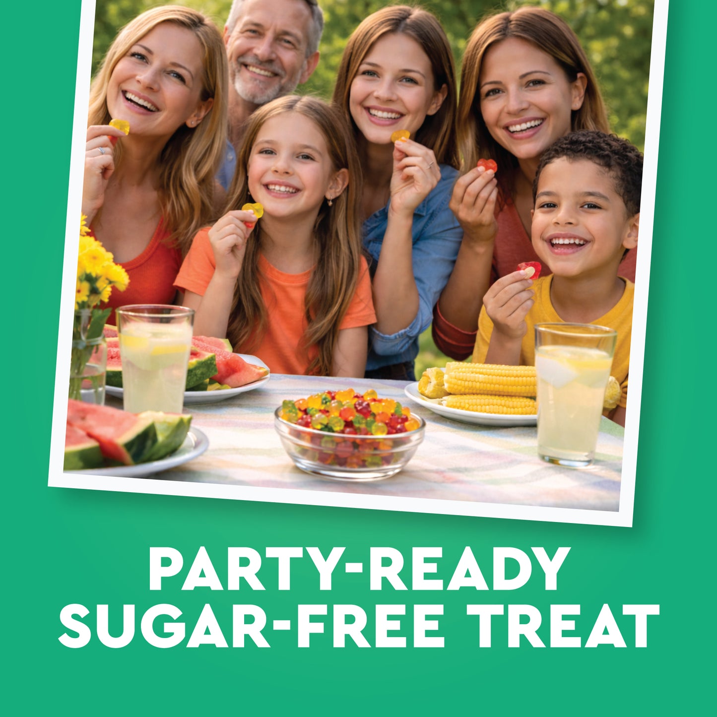 Sugar Free Gummy Bears 1 Pound Bulk Bag, 3D Chewy Candy, Assorted Fruit Flavors, Sugar Free Gummies, Low Carb Keto Friendly, Diabetic Candy