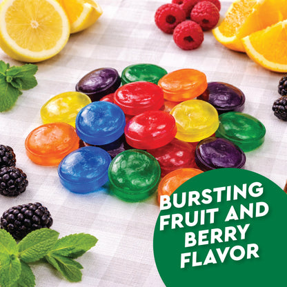 Sugar Free Hard Candy Mix - 1 Pound Bag (Approx. 75 Pieces), Individually Wrapped, Sugar Free Candy Assorted Fruit & Berry Mix Flavors - Lemon, Lime, Cherry, Orange, Blackberry & Raspberry Candies For Office Bowls & Snacking