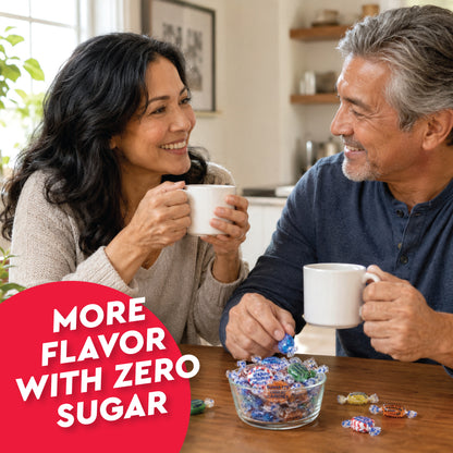Sugar Free Hard Candy Mega Mix 2 Pound Bag Individually Wrapped 8 Assorted Flavors Office Bowl Candy Mix