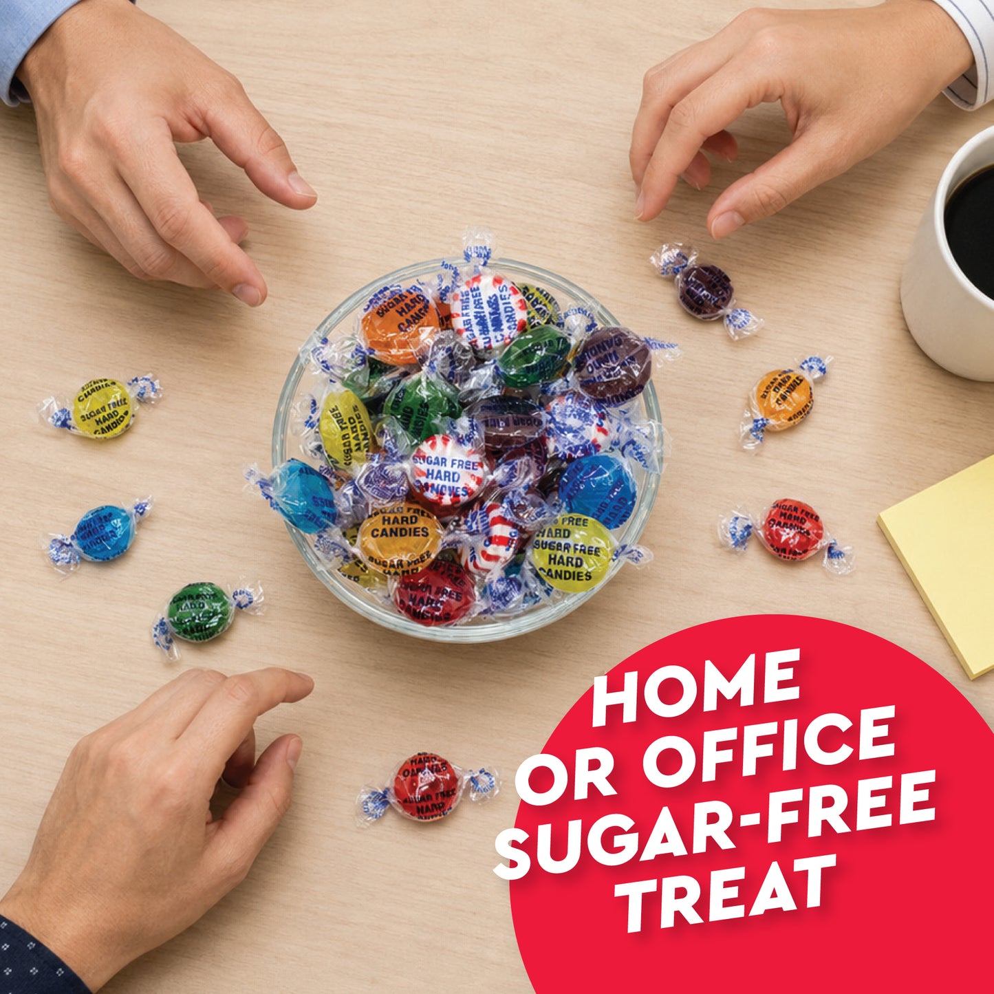 Sugar Free Hard Candy Mega Mix 2 Pound Bag Individually Wrapped 8 Assorted Flavors Office Bowl Candy Mix