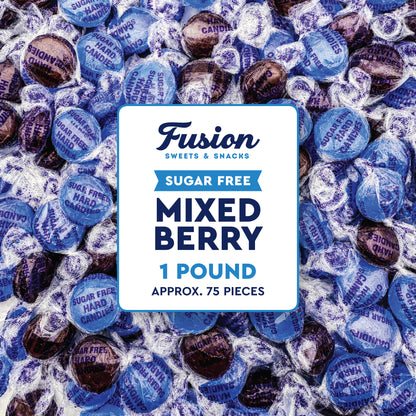 Sugar Free Mixed Berry Hard Candy – 1 lb Bulk Bag, Individually Wrapped Keto & Diabetic‑Friendly Low‑Carb Zero Sugar Gourmet Flavored Discs