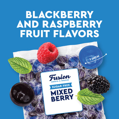 Sugar Free Mixed Berry Hard Candy – 1 lb Bulk Bag, Individually Wrapped Keto & Diabetic‑Friendly Low‑Carb Zero Sugar Gourmet Flavored Discs