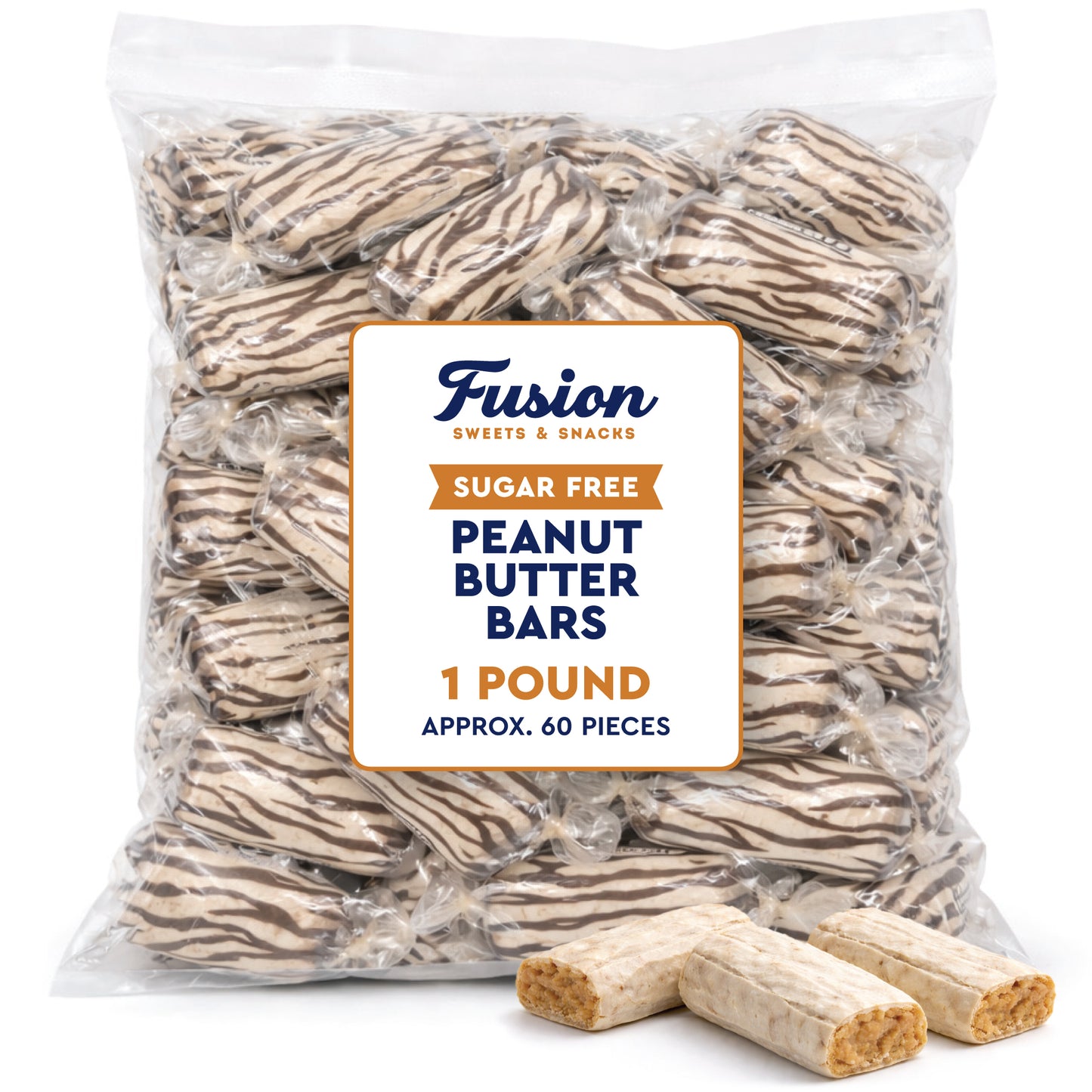 Sugar Free Peanut Butter Bars - 1 Pound Individually Wrapped - Atkinson Bulk Peanut Butter Candy