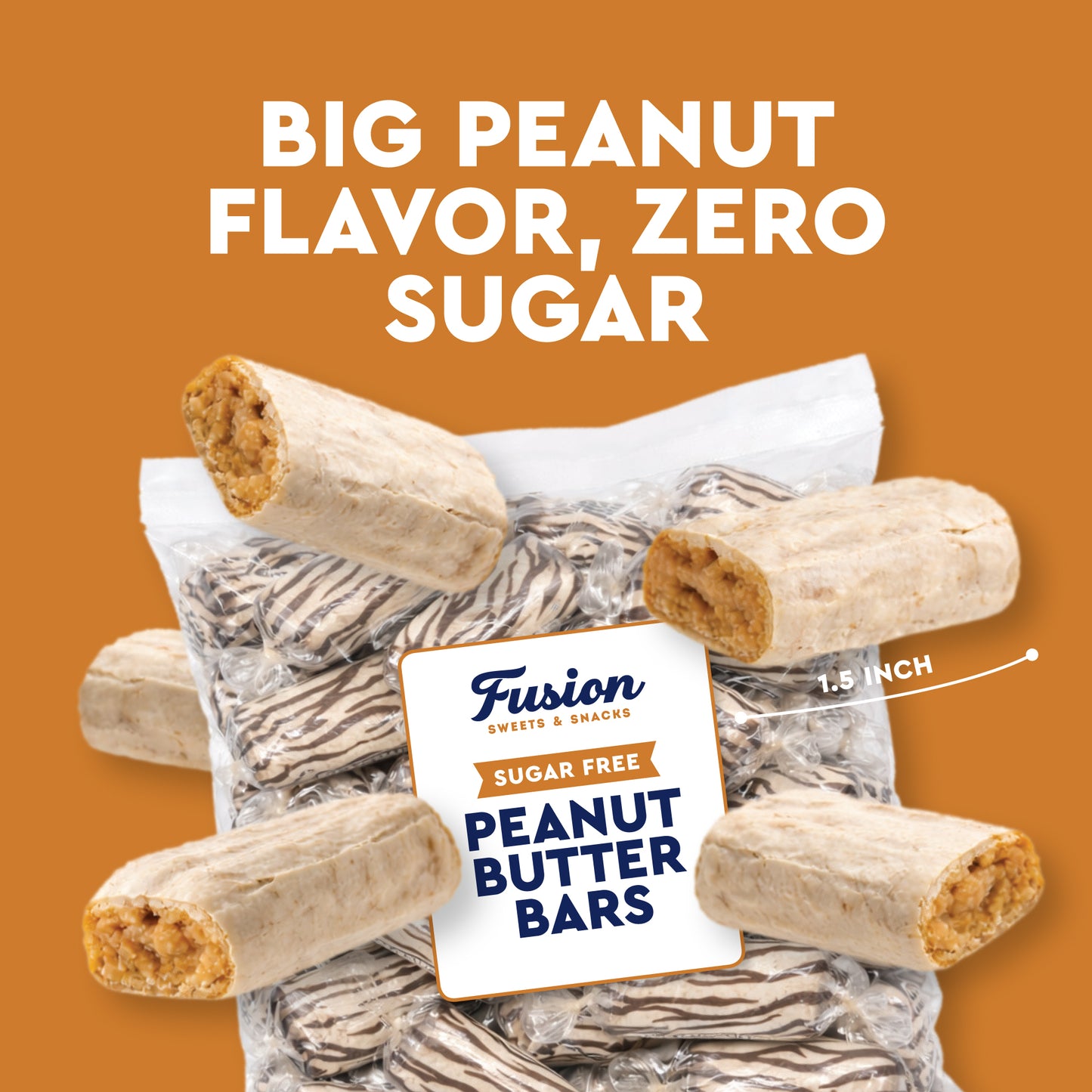 Sugar Free Peanut Butter Bars - 1 Pound Individually Wrapped - Atkinson Bulk Peanut Butter Candy