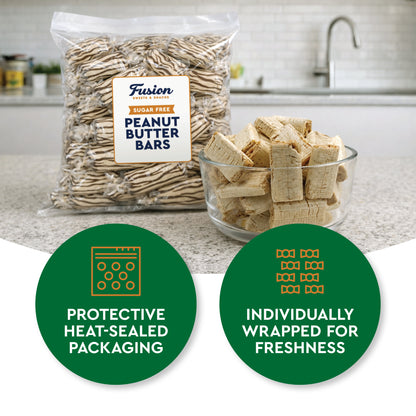 Sugar Free Peanut Butter Bars - 1 Pound Individually Wrapped - Atkinson Bulk Peanut Butter Candy