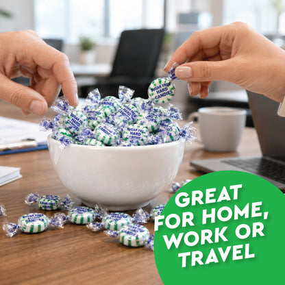 Sugar Free Spearmint Starlight Hard Candy, 2 Pounds, Individually Wrapped | Arcor Sugarfree Spearmint Mints Bulk Bag About 170 Pieces, Keto Friendly, Gourmet Hard Candy