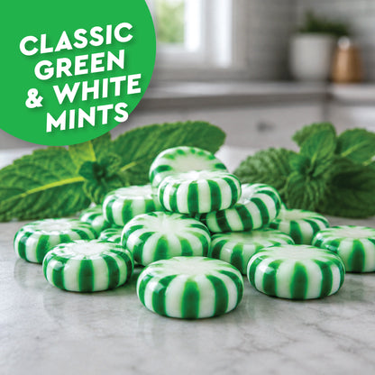 Sugar Free Spearmint Starlight Hard Candy, 2 Pounds, Individually Wrapped | Arcor Sugarfree Spearmint Mints Bulk Bag About 170 Pieces, Keto Friendly, Gourmet Hard Candy