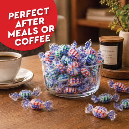Sugar Free Starlight Mints Peppermint & Spearmint Candy, 1 Pound Bulk Bag | Individually Wrapped, Approx 85 Pieces, Sugarless Hard Candy, Keto Candy, Bulk Candy for Candy Bowls