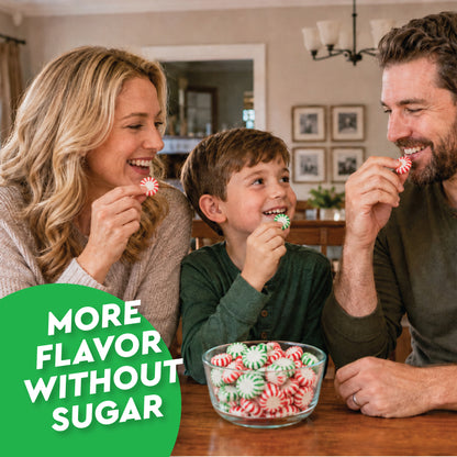 Sugar Free Starlight Mints Peppermint & Spearmint Candy, 1 Pound Bulk Bag | Individually Wrapped, Approx 85 Pieces, Sugarless Hard Candy, Keto Candy, Bulk Candy for Candy Bowls