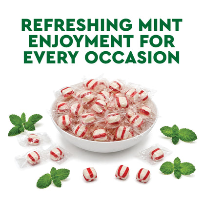 Soft Peppermint Puff Candy - 1 Pound Bag - Individually Wrapped Soft Mints Peppermint Puffs