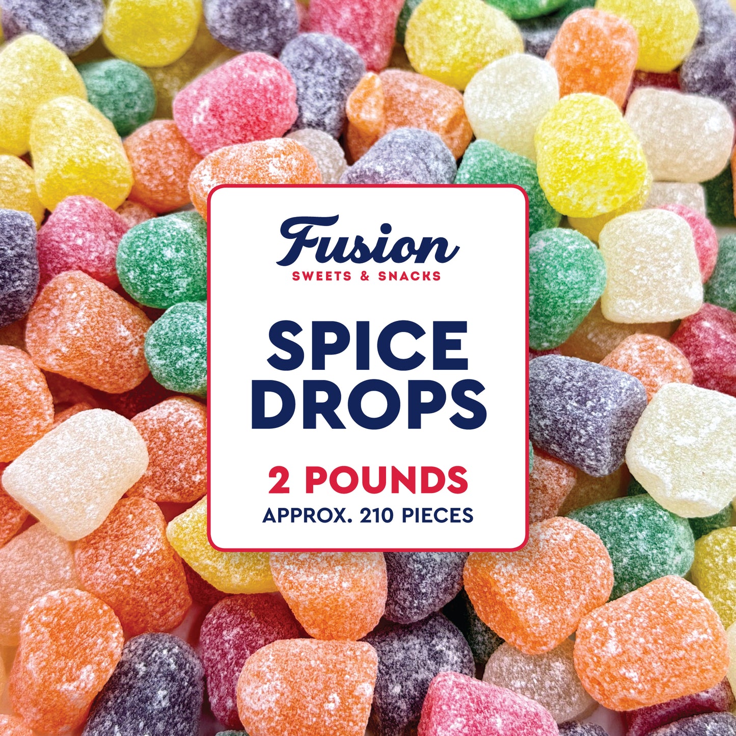 Spice Drops, 2 Pound Bulk Bag - Assorted Fruit Spiced Gum Drops Candy, Spice Gumdrops In Clove, Wintergreen, Anise, Cinnamon, Peppermint, And Spearmint Flavors