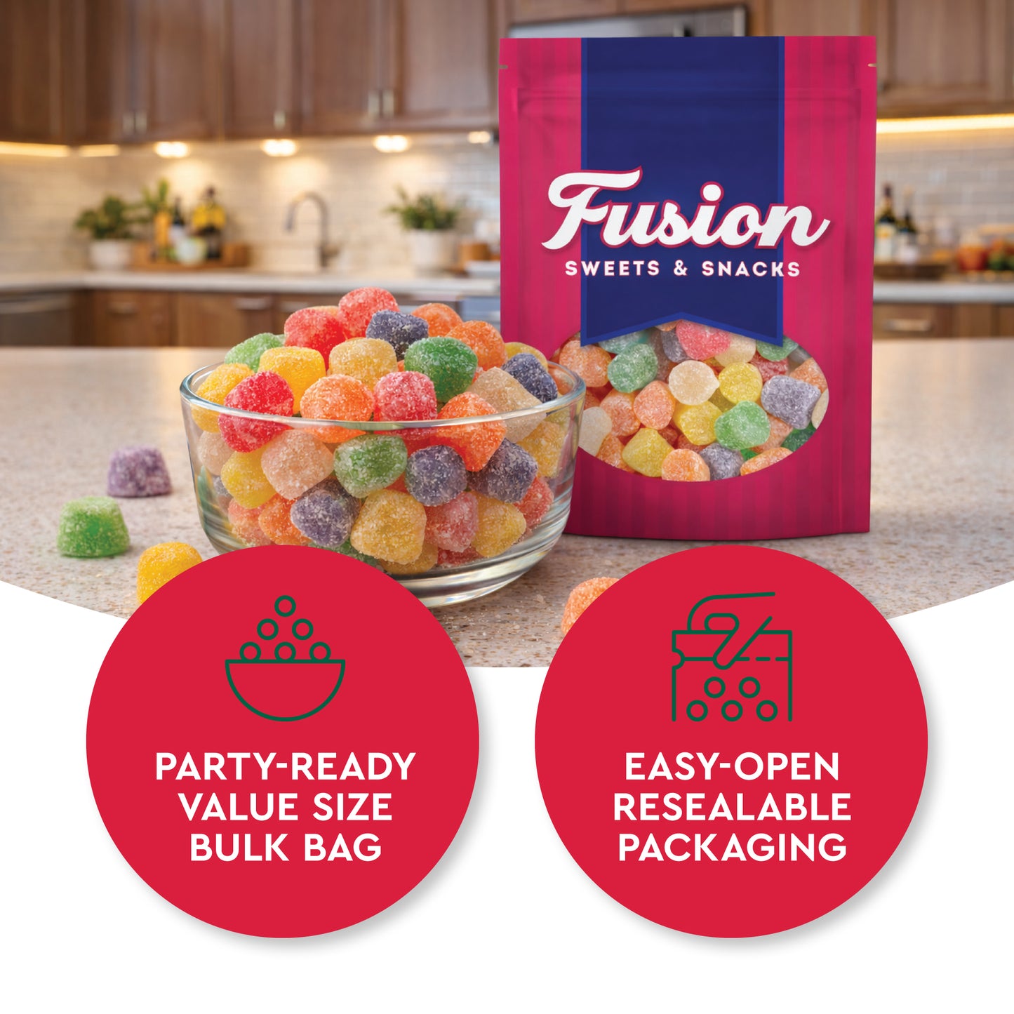 Spice Drops, 2 Pound Bulk Bag - Assorted Fruit Spiced Gum Drops Candy, Spice Gumdrops In Clove, Wintergreen, Anise, Cinnamon, Peppermint, And Spearmint Flavors