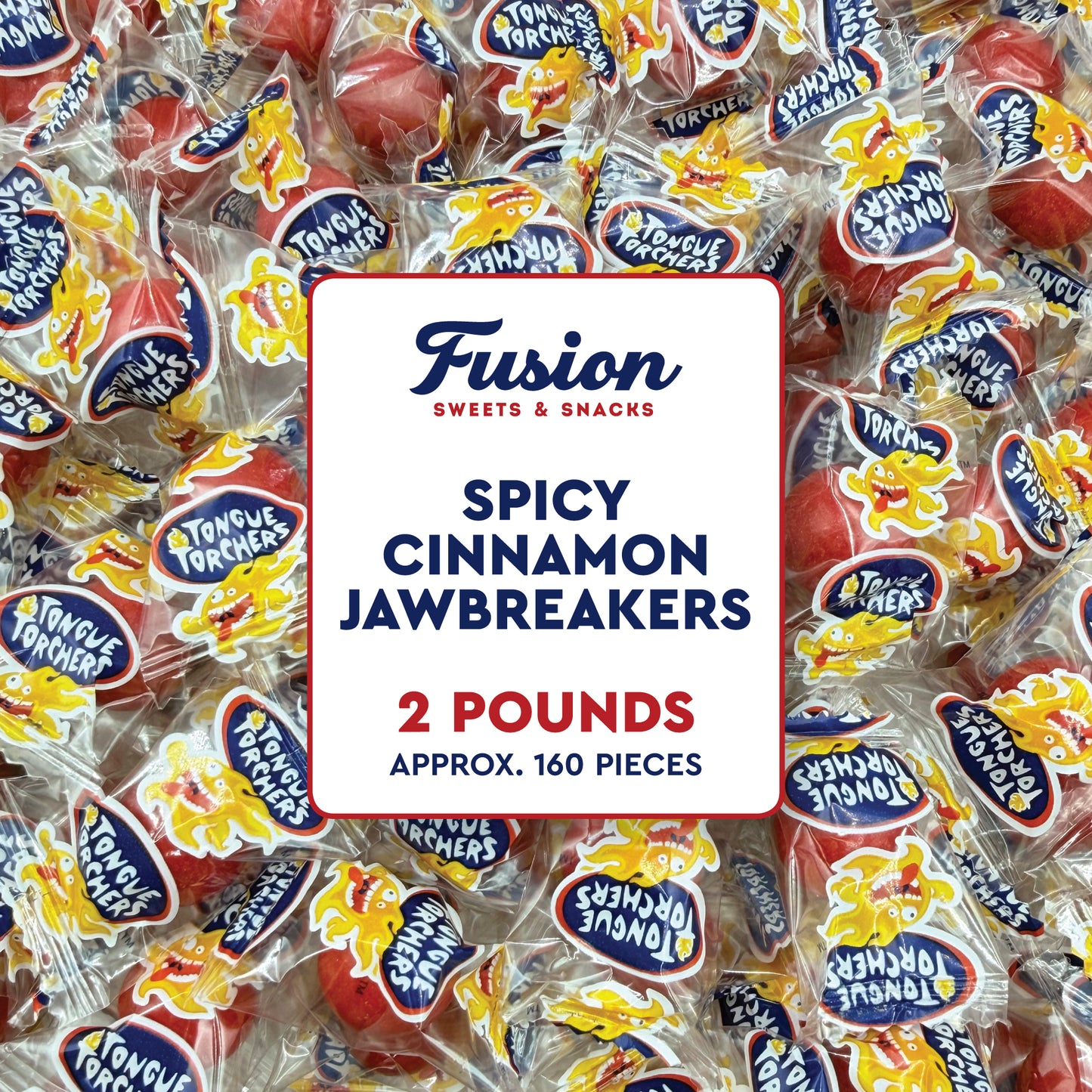 Spicy Cinnamon Jawbreakers – 2 Pounds, Tongue Torchers Fireballs, Individually Wrapped – Hot Atomic Fireballs Hard Candy, Fireball Treats Bulk, Cinnamon Fire Balls Jaw Breakers