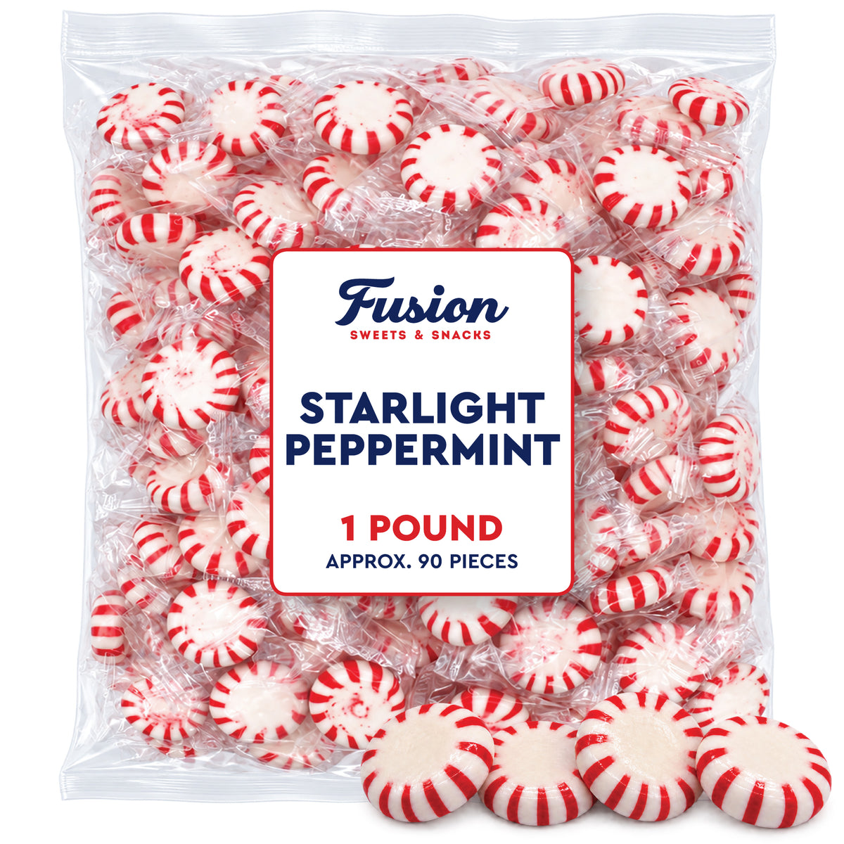 Starlight Peppermint Candy, 1 Pound Bag Mints Individually Wrapped | Timeless Peppermint Candy With A Crisp Cooling Mint Flavor In Every Piece