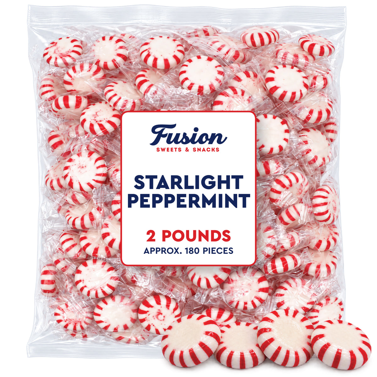 Starlight Peppermint Candy, 2 Pound Bag, Bulk Mints Individually Wrapped | Timeless Peppermint Candy With A Crisp Cooling Mint Flavor In Every Piece