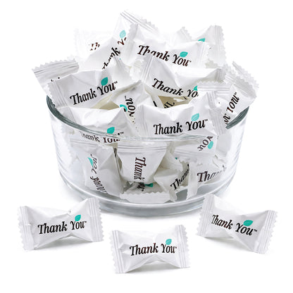 Thank You Butter Mints Individually Wrapped - 125 Count, After Dinner Mints, Soft Pillow Mints, Bulk Wedding Mints for Reception, Baby Shower & Funeral Favors for Guests