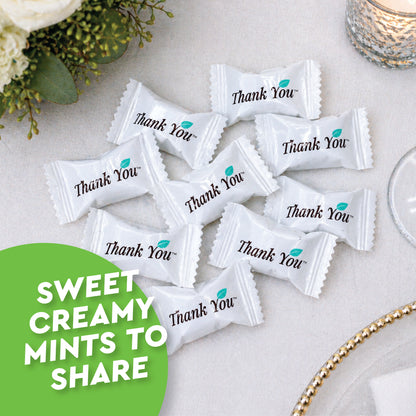 Thank You Butter Mints Individually Wrapped - 125 Count, After Dinner Mints, Soft Pillow Mints, Bulk Wedding Mints for Reception, Baby Shower & Funeral Favors for Guests