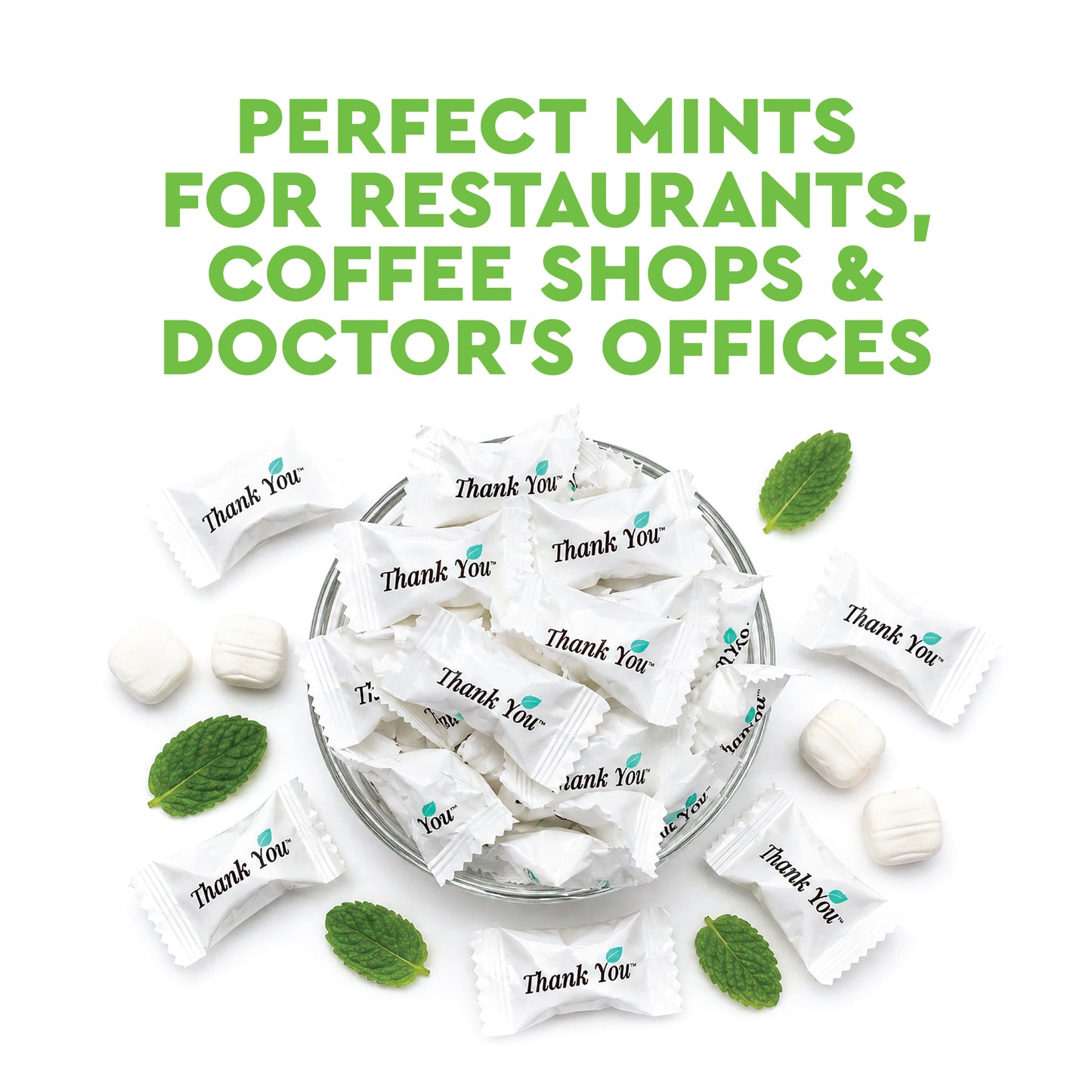 Thank You Butter Mints Individually Wrapped - 125 Count, After Dinner Mints, Soft Pillow Mints, Bulk Wedding Mints for Reception, Baby Shower & Funeral Favors for Guests