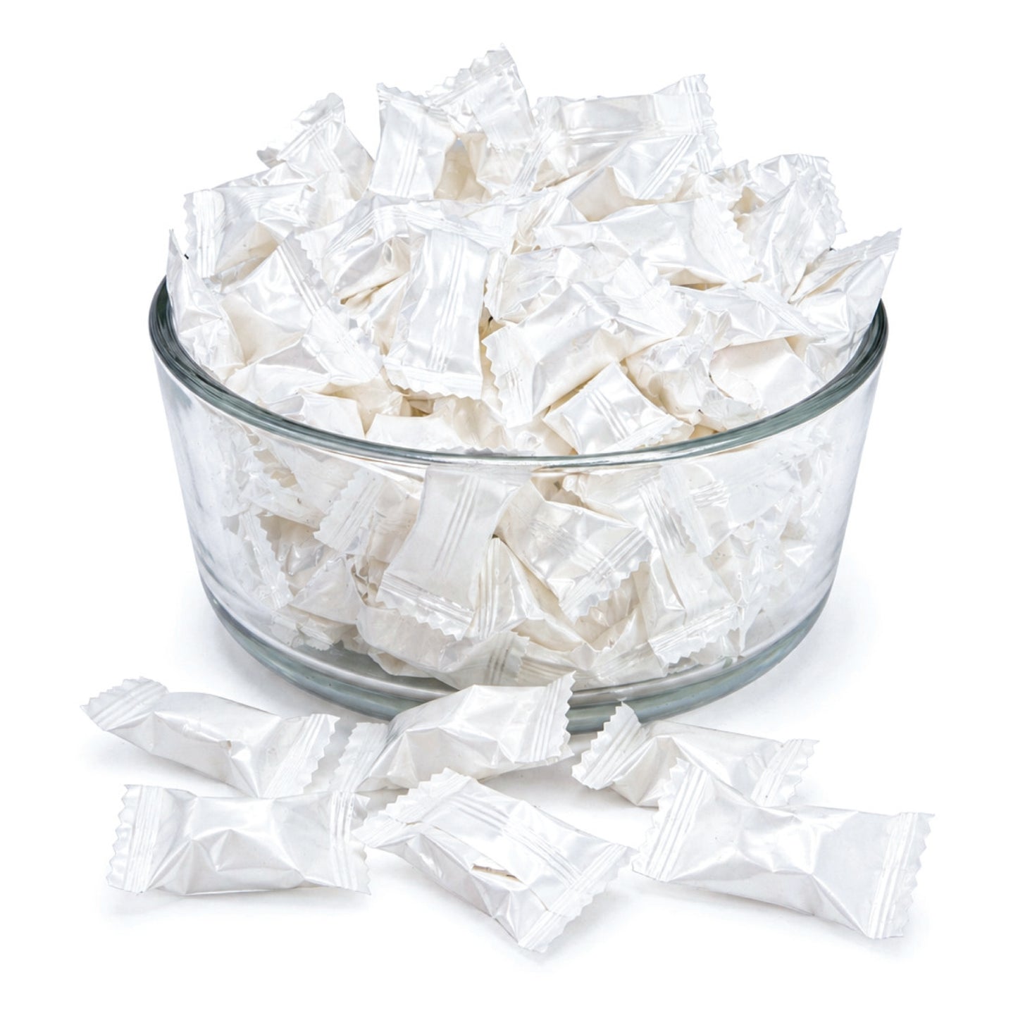 White Buttermints - 100 Count - Butter Mints Individually Wrapped - Wedding Mints