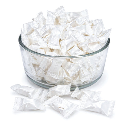 White Buttermints - 100 Count - Butter Mints Individually Wrapped - Wedding Mints