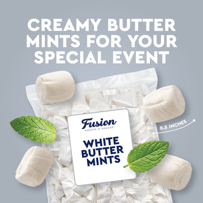 White Buttermints - 100 Count - Butter Mints Individually Wrapped - Wedding Mints
